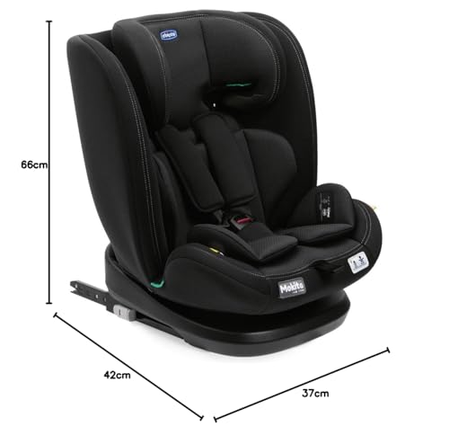 Chicco Mokita i-Size – Kindersitz mit ISOFIX, 76–150 cm (10–36 kg), ab 15 Mon., Gruppe 1/2/3, inkl. Einsatz, Farbe Schwarz