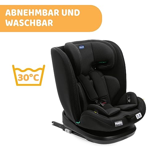 Chicco Mokita i-Size – Kindersitz mit ISOFIX, 76–150 cm (10–36 kg), ab 15 Mon., Gruppe 1/2/3, inkl. Einsatz, Farbe Schwarz