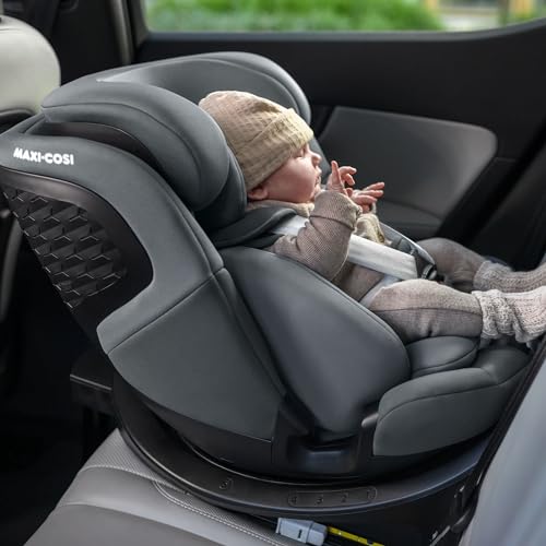 Maxi-Cosi Emerald 360 S i-Size – 360° drehbarer Autositz 0–12 J. (40–150 cm), 4 Liegepositionen, FlexiSpin, G-CELL Schutz, Tonal Black