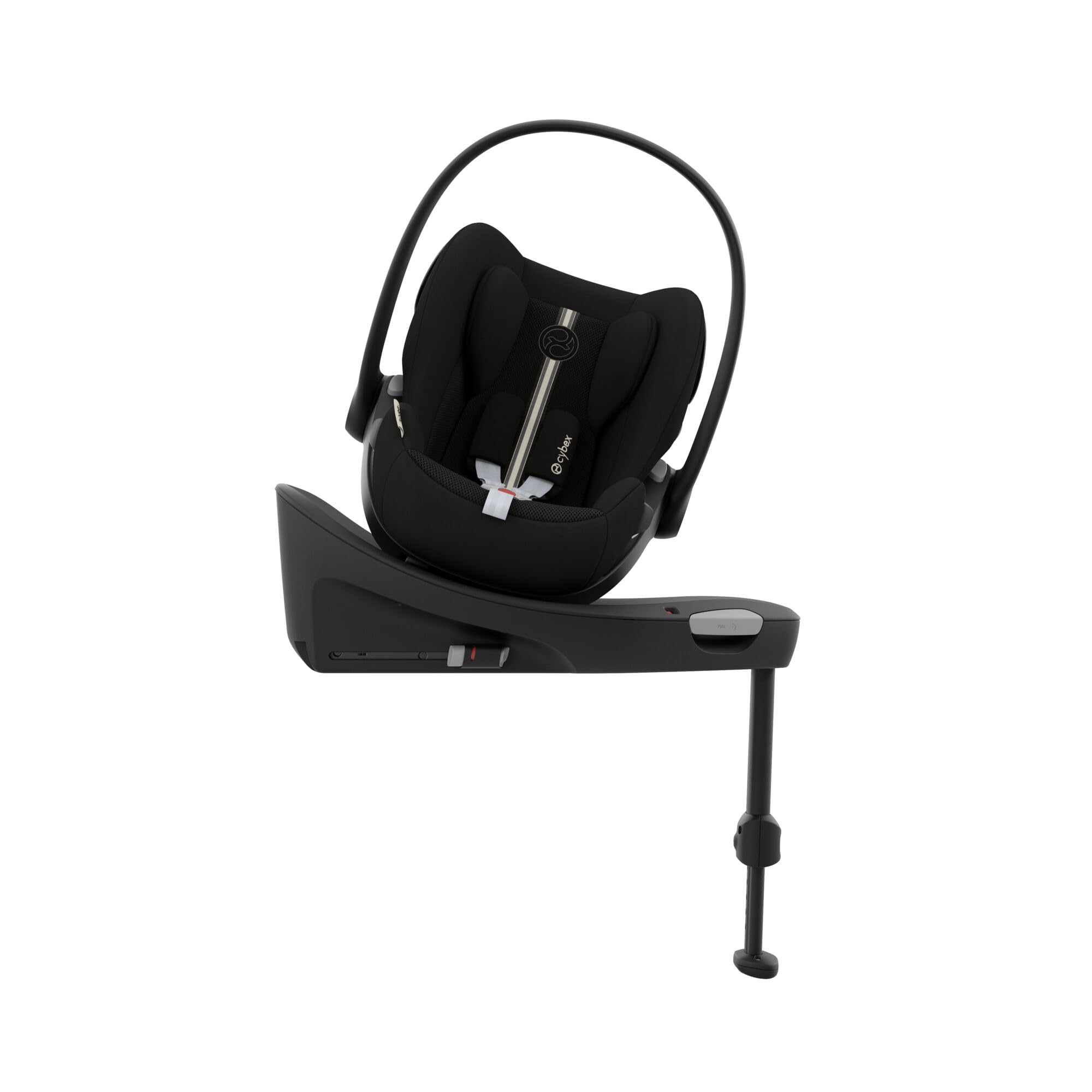 Cybex Cloud G i-Size Plus – Babyschale ab Geburt bis 24 Mon. (40–87 cm, max. 13 kg), inkl. Neugeboreneneinlage, Farbe Moon Black