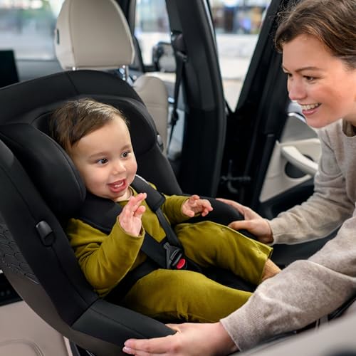 Maxi-Cosi Pearl 360 i-Size – drehbarer Autositz 61–105 cm, 3 Monate bis 4 Jahre, ClimaFlow Belueftung, Easy-In-Gurt, G-CELL Sicherheit, Schwarz