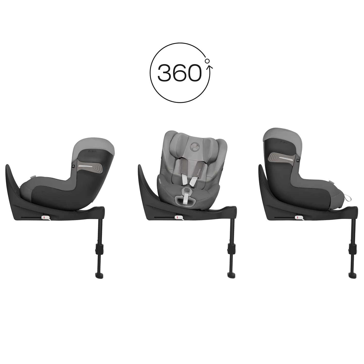 CYBEX Gold Kinder-Autositz Sirona S2 i-Size, Ab ca. 3 Monaten bis 4 Jahren, Max. 18 kg, SensorSafe kompatibel, Soho Grey
