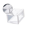 SOLUSTRE Transparente Schuhbox Stapelbar mit Klappdeckel Umweltfreundliches Material Einfache Sichtfenster Aufbewahrungskiste für Schuhe Socken Kleidung und Accessoires Haushalts Organizer