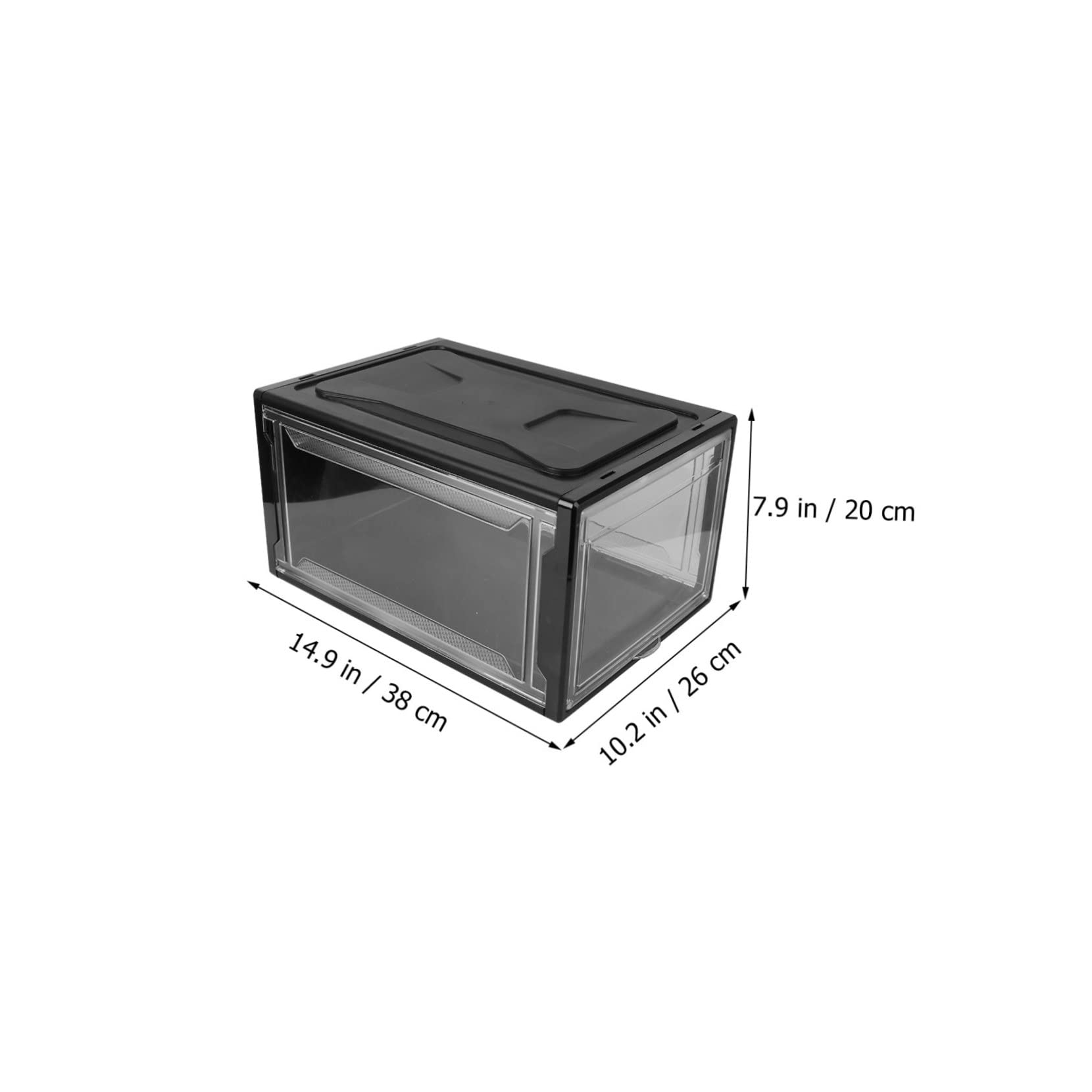 WHAMVOX Transparente Schuhbox Mit Klappdeckel Praktische Aufbewahrung Für Sneaker Stiefel Und Umweltfreundliches Material Optimal Für Schuhe Socken Und Accessoires