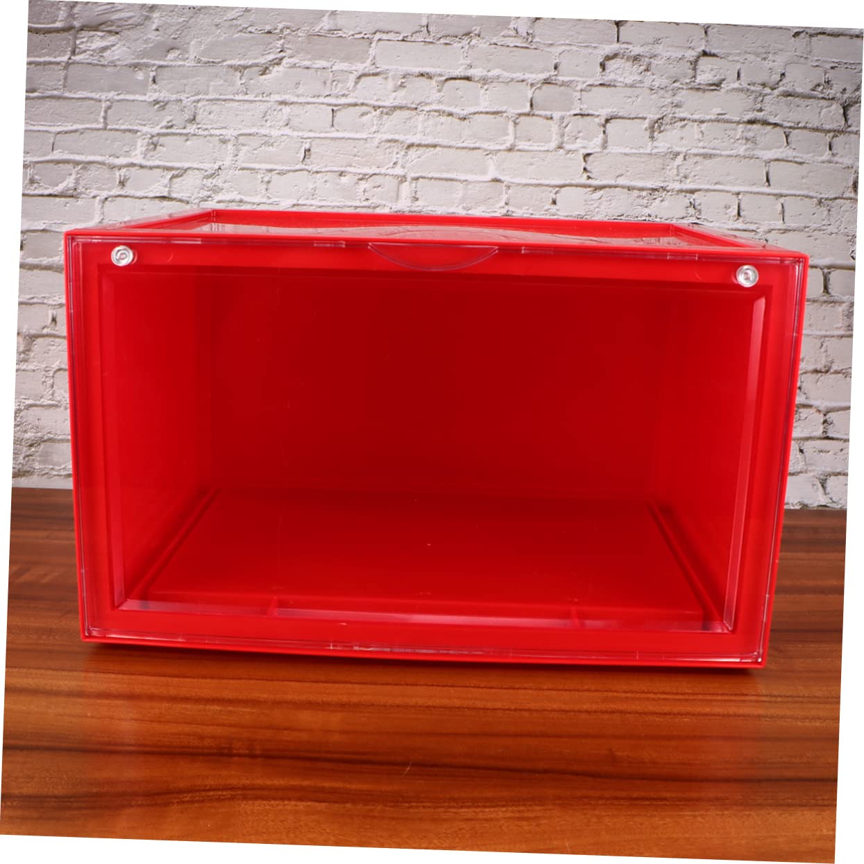 PRETYZOOM Magnetischer Schuhkasten aus Dickem Stapelbare Schuhaufbewahrungsbox mit Klappdeckel Transparent für Kleine Räume Schuhorganizer