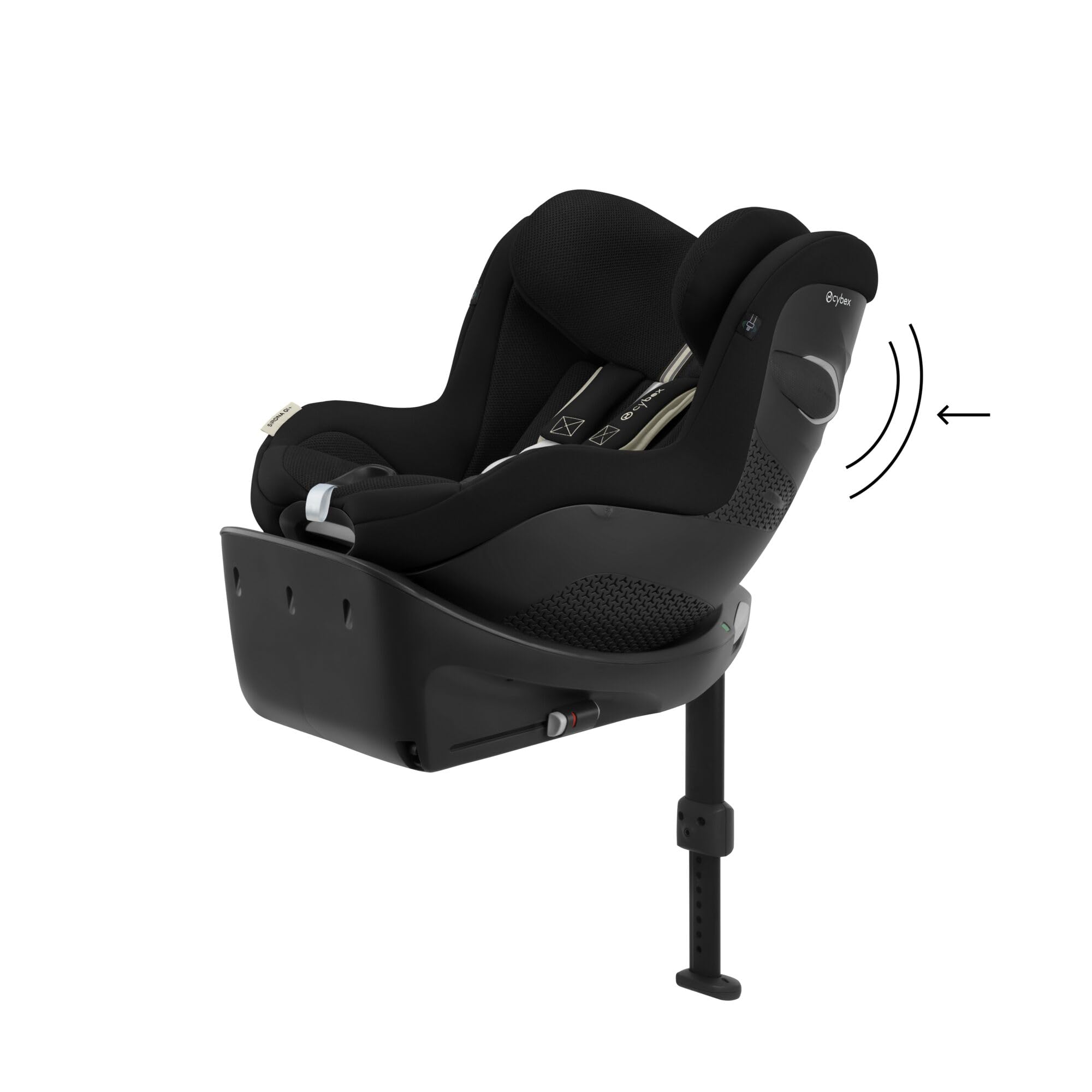 Cybex Sirona Gi i-Size Plus inkl. Base – Kindersitz 61–105 cm (3 Mon.–4 J., bis 20 kg), ab Geburt mit Einlage nutzbar, Moon Black