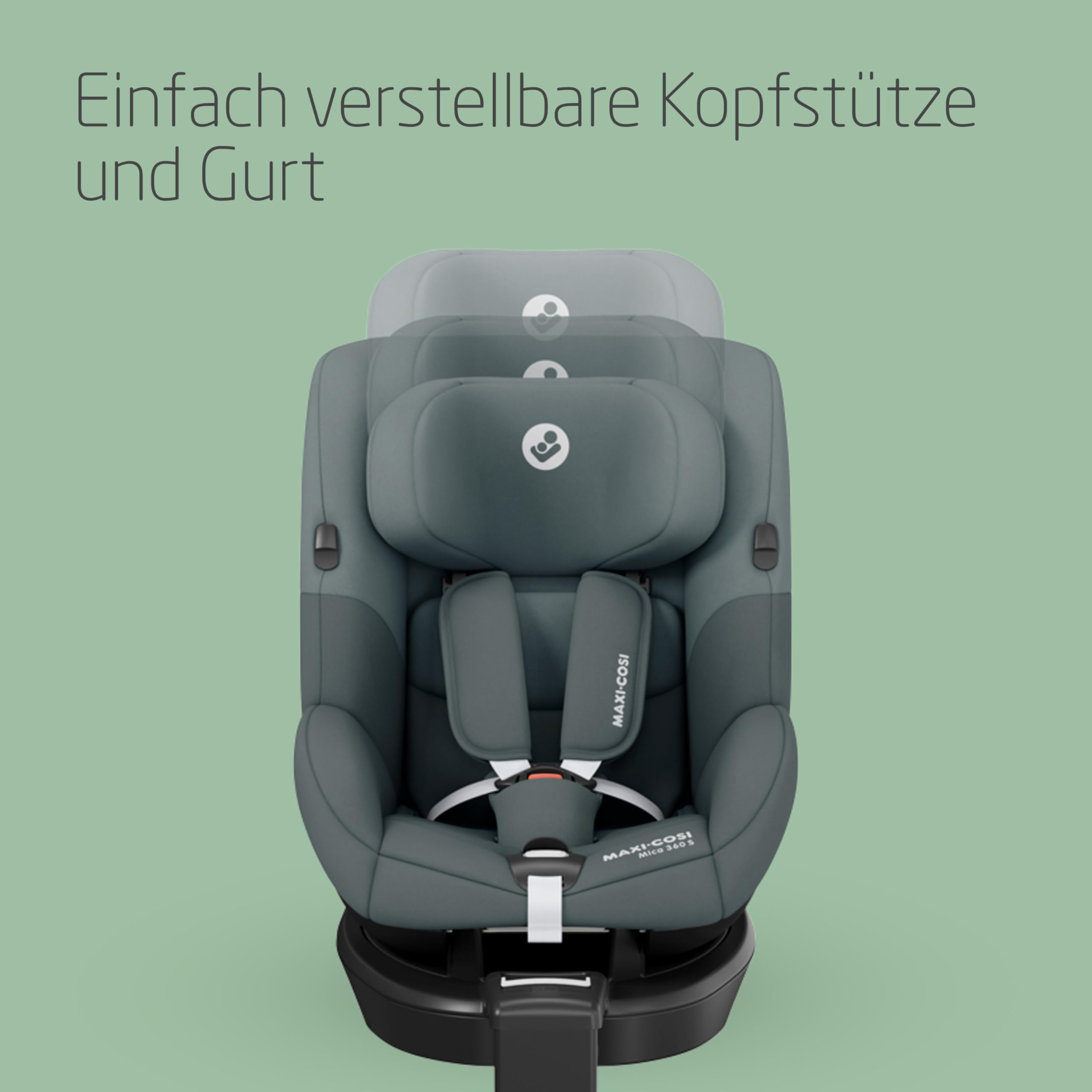 Maxi-Cosi Pearl 360 i-Size – drehbarer Autositz 61–105 cm, 3 Monate bis 4 Jahre, ClimaFlow Belueftung, Easy-In-Gurt, G-CELL Sicherheit, Schwarz