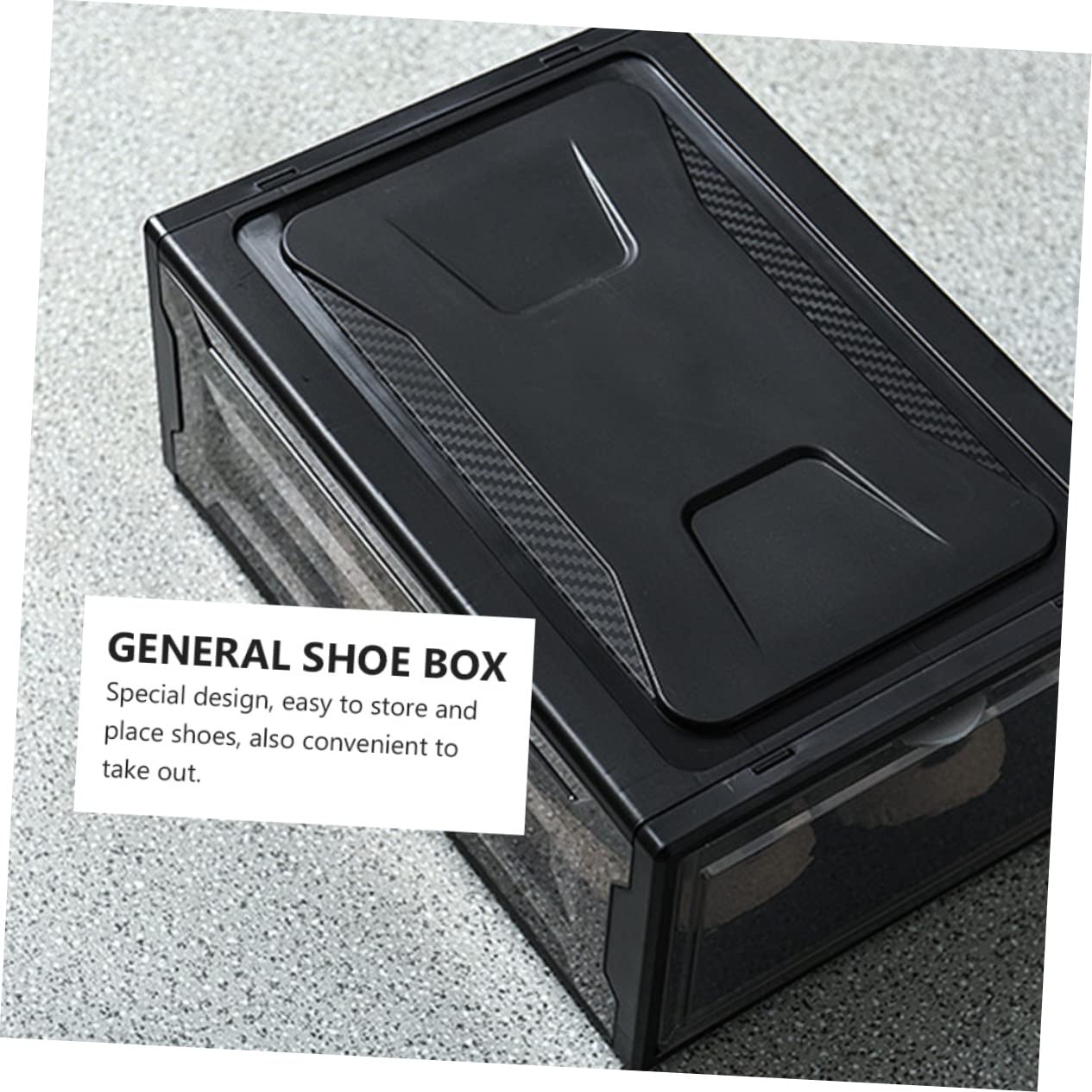 ABOOFAN 1 Stück Schuhaufbewahrungsbox Schuhkarton Schuhorganizer Für Den Schrank Schuhhalter Für Schrank Sneaker Lagerung Drinnen Anzeige Schuhschrank Schuhorganisator Pp-kunststoff Black