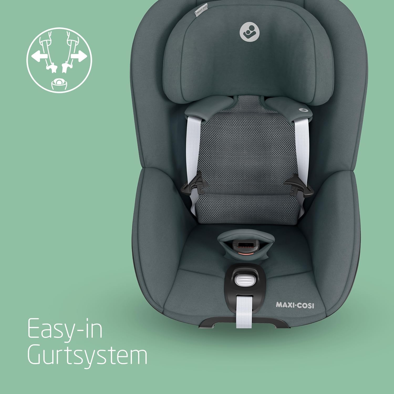 Maxi-Cosi Pearl 360 i-Size – 360° drehbarer Autositz 61–105 cm (3 Mon.–4 J.), Einhand-Drehung, ClimaFlow, Easy-In-Gurt, G-CELL, Graphite