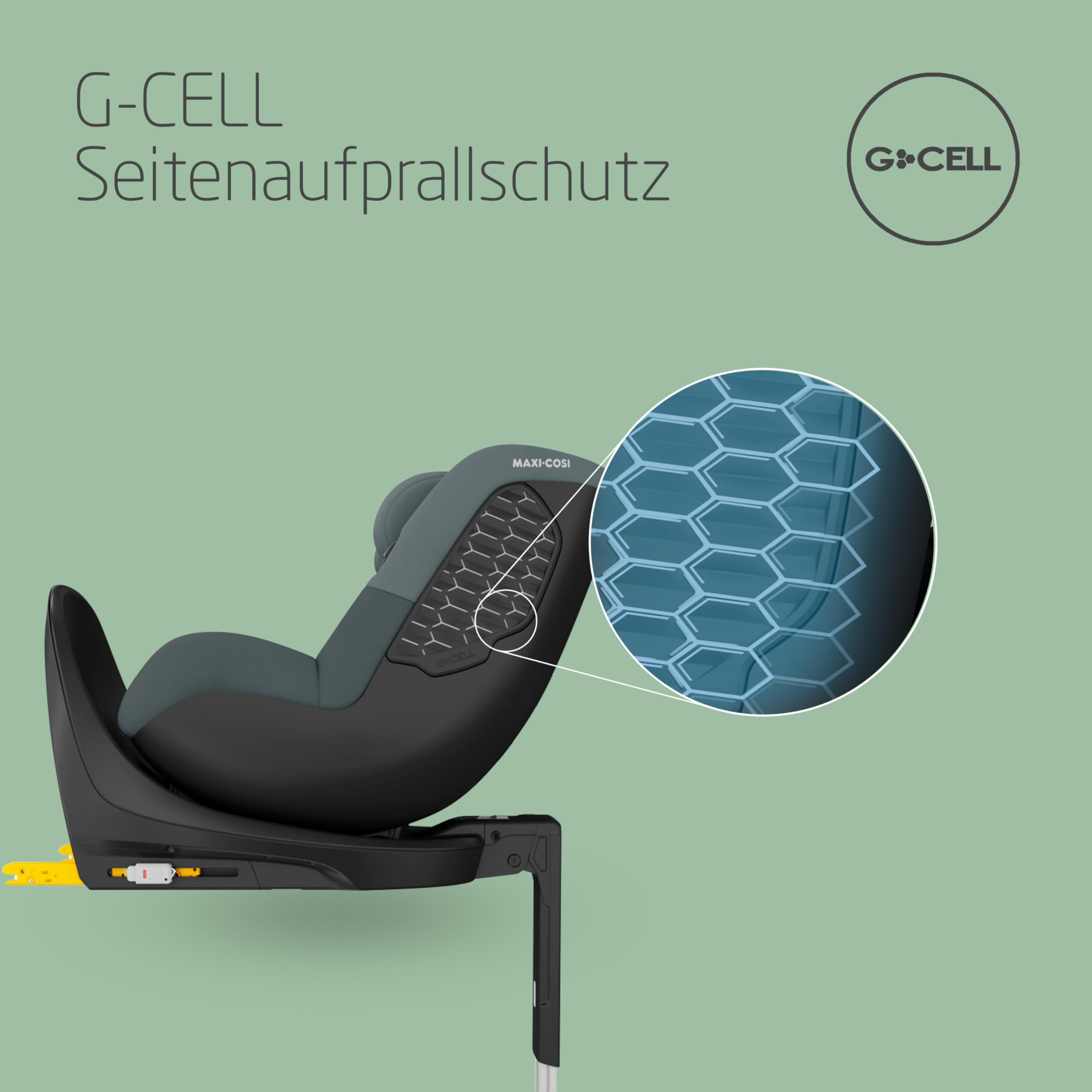 Maxi-Cosi Pearl 360 i-Size – drehbarer Autositz 61–105 cm, 3 Monate bis 4 Jahre, ClimaFlow Belueftung, Easy-In-Gurt, G-CELL Sicherheit, Schwarz