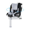 Babify 360° Kindersitz – ISOFIX & Stützfuß, rückwärts/vorwärts nutzbar, 40–150 cm (0–12 J.), 5-Punkt-Gurt, verstellbare Kopfstütze, Grau