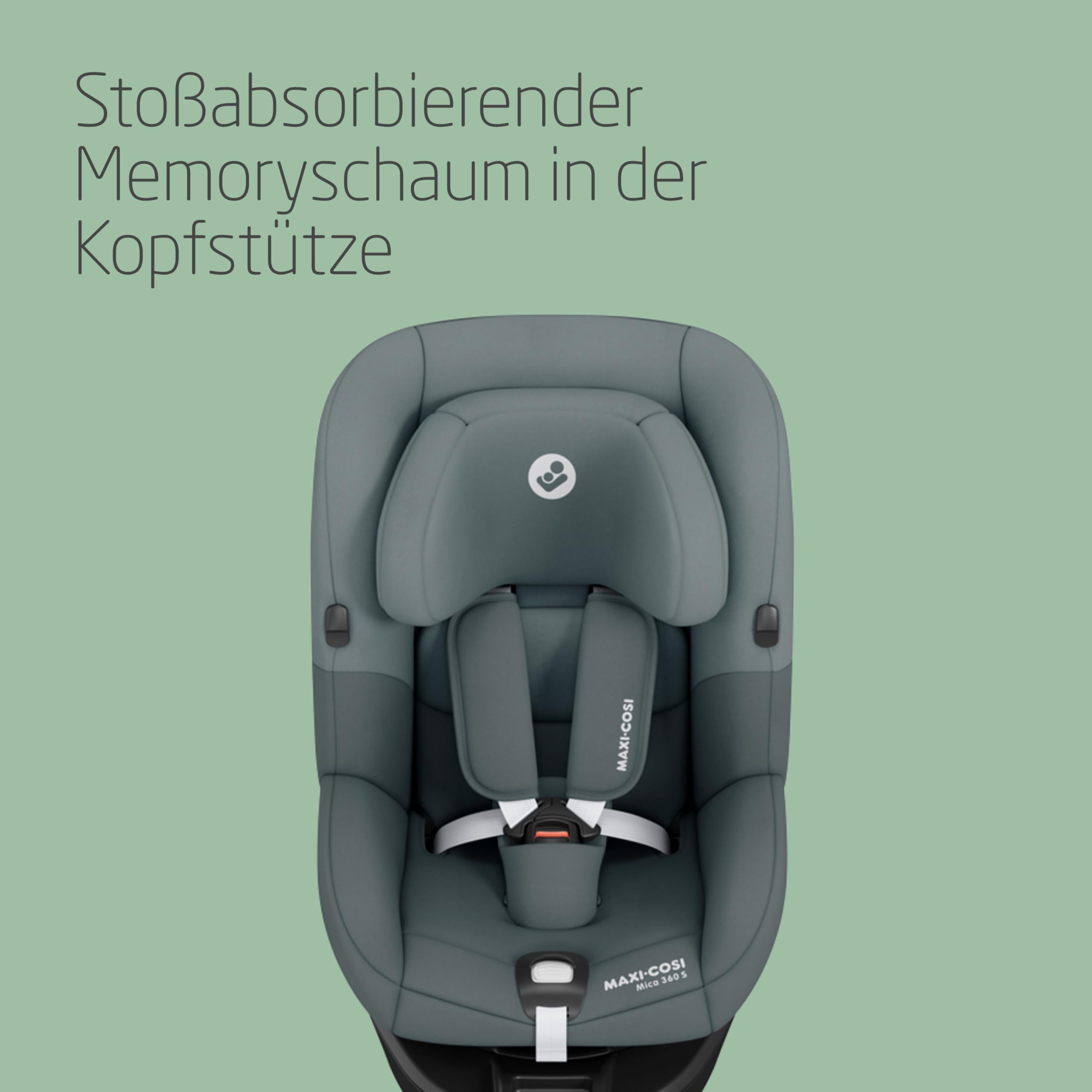 Maxi-Cosi Pearl 360 i-Size – drehbarer Autositz 61–105 cm, 3 Monate bis 4 Jahre, ClimaFlow Belueftung, Easy-In-Gurt, G-CELL Sicherheit, Schwarz
