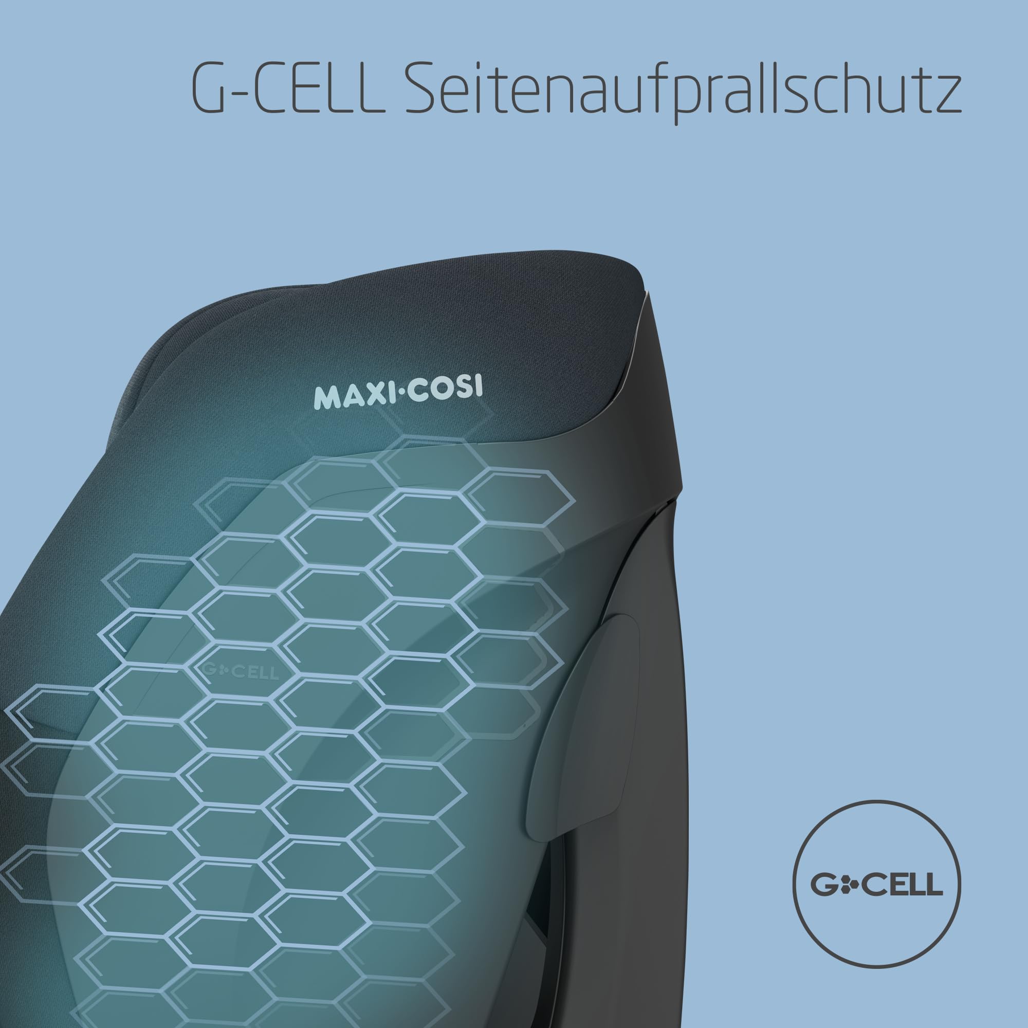 Maxi-Cosi Titan S i-Size – Mitwachsender Kindersitz 76–150 cm (15 Mon.–12 J.), ISOFIX, 5 Sitzpositionen, 13 Kopfstützenstufen, G-CELL, Tonal Black