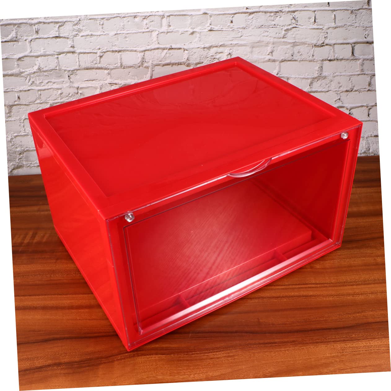 Cabilock Magnetische Schuhbox 36X28X22Cm Stapelbar Transparent mit Klappdeckel für Schuhaufbewahrung