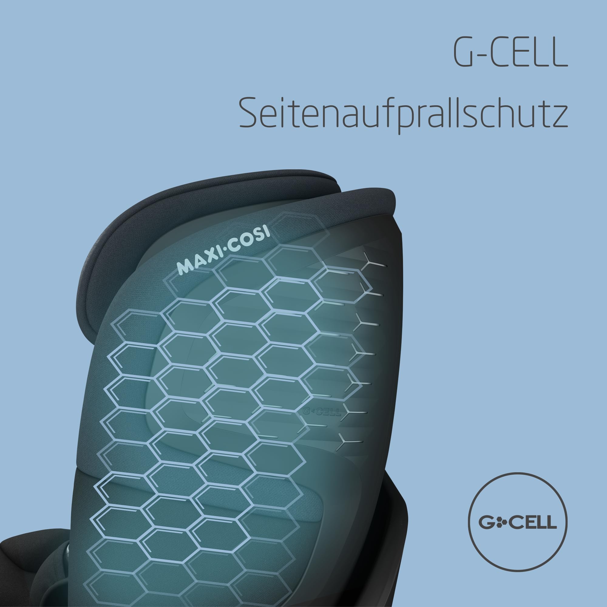 Maxi-Cosi Emerald 360 S i-Size – 360° drehbarer Autositz 0–12 J. (40–150 cm), 4 Liegepositionen, FlexiSpin, G-CELL Schutz, Tonal Black