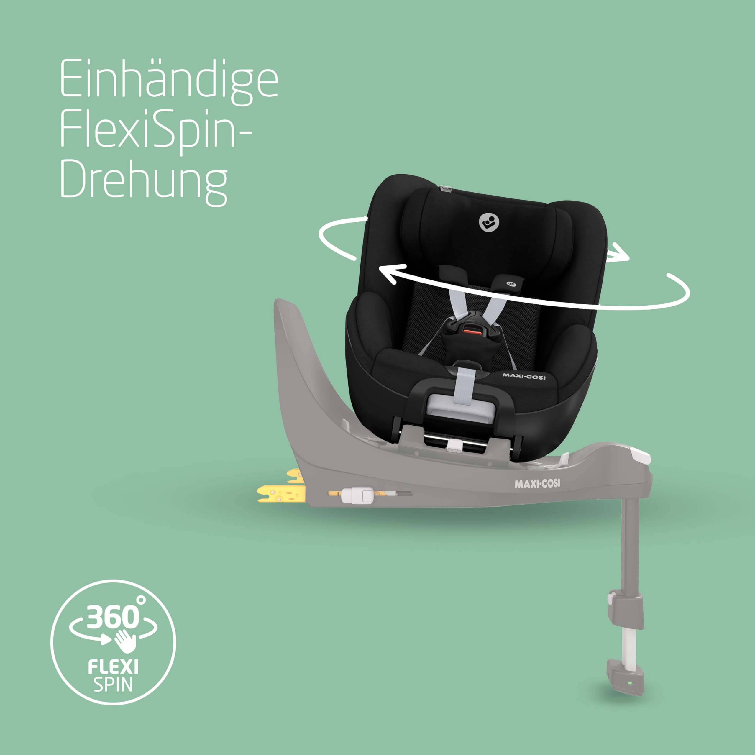 Pearl 360 i-Size Autositz von Maxi-Cosi – Drehbar, 61–105 cm, 3 Mon.–4 J., ClimaFlow, Easy-In-Gurt & G-CELL Schutz