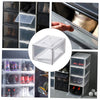 CHILDWEET Schuhbox Transparent Stapelbare Schuhaufbewahrung aus und PP Praktischer Sneaker Organizer für Zuhause Schuhbehälter mit Klappdeckel Platzsparendes Design für Schuhschränke