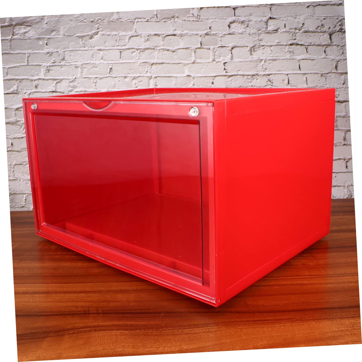 Cabilock Magnetische Schuhbox aus Dickem Stapelbar Transparent Seitliche Klappöffnung Schuhaufbewahrung für Kleine Räume Schlafzimmer Schränke