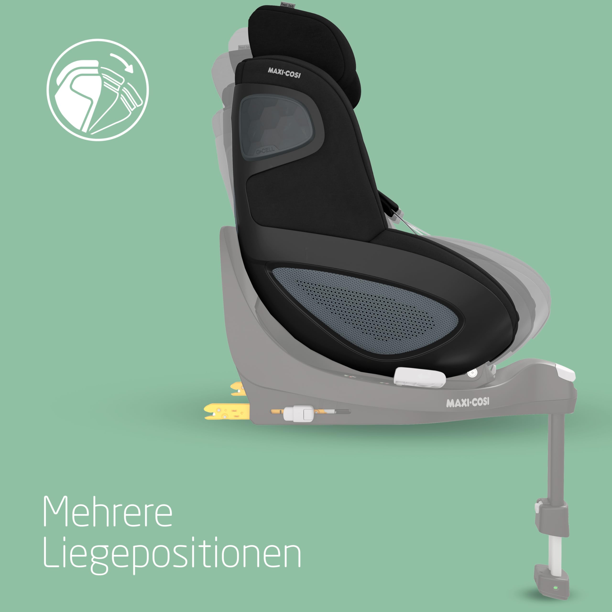 Pearl 360 i-Size Autositz von Maxi-Cosi – Drehbar, 61–105 cm, 3 Mon.–4 J., ClimaFlow, Easy-In-Gurt & G-CELL Schutz