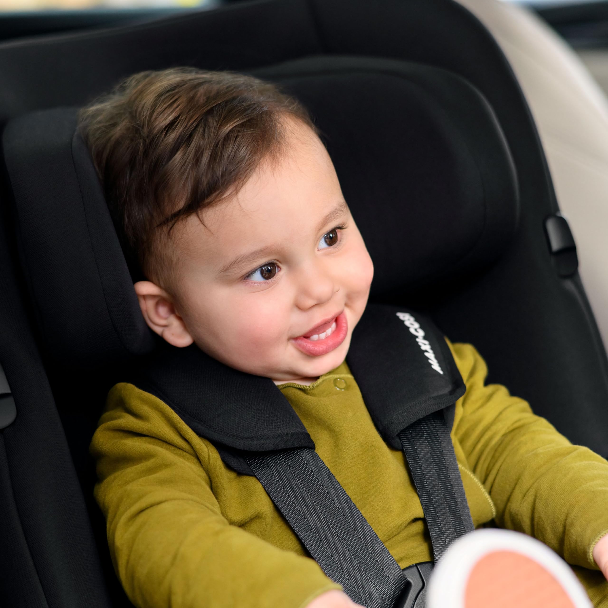Maxi-Cosi Pearl 360 i-Size – drehbarer Autositz 61–105 cm, 3 Monate bis 4 Jahre, ClimaFlow Belueftung, Easy-In-Gurt, G-CELL Sicherheit, Schwarz