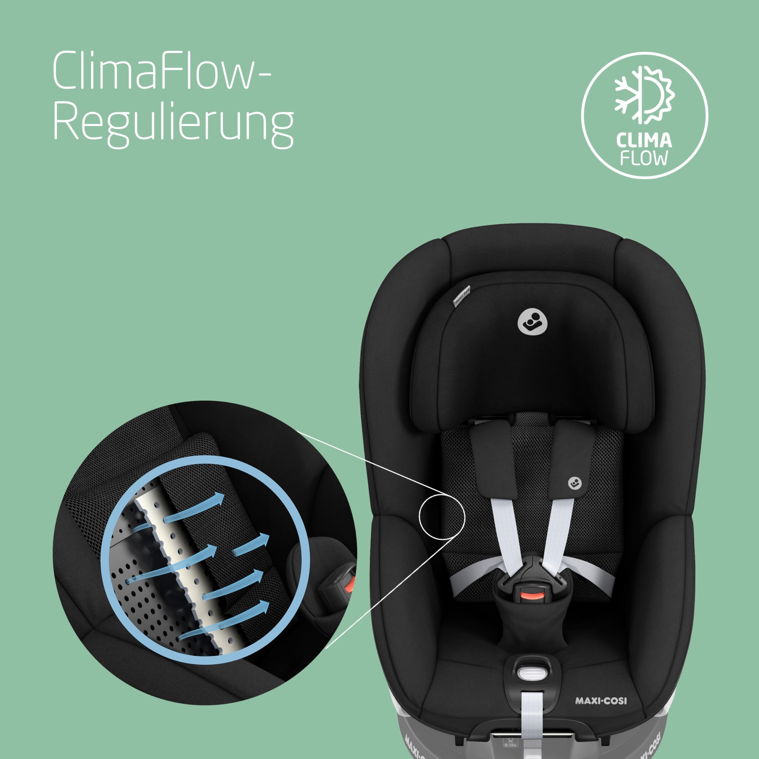Pearl 360 i-Size Autositz von Maxi-Cosi – Drehbar, 61–105 cm, 3 Mon.–4 J., ClimaFlow, Easy-In-Gurt & G-CELL Schutz